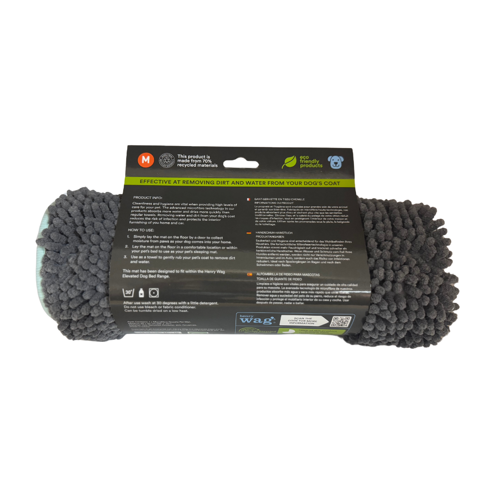 Henry Wag Microvezel Noodle Huisdier Mat - Droogmat voor honden - Maat M - SpirePets