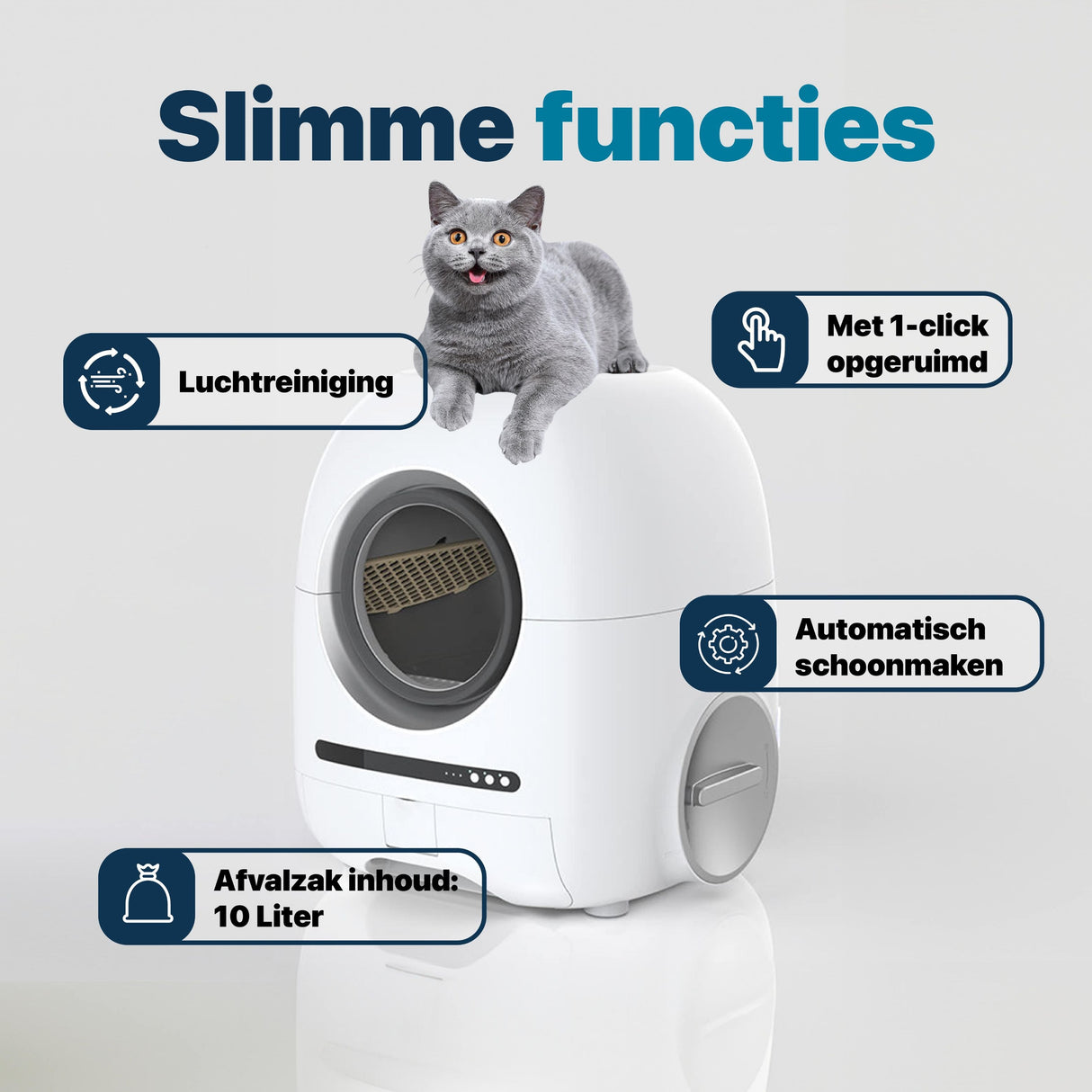 Automatische Kattenbak met Camera en App - Zelfreinigende Kattenbak BOME