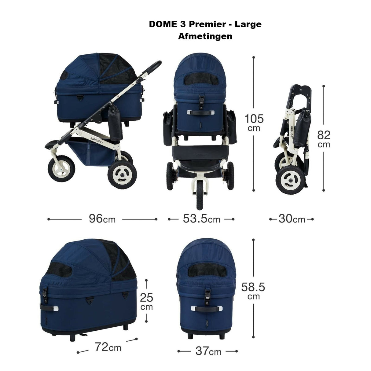 AirBuggy DOME 3 Large – Earth Grey - SpirePets