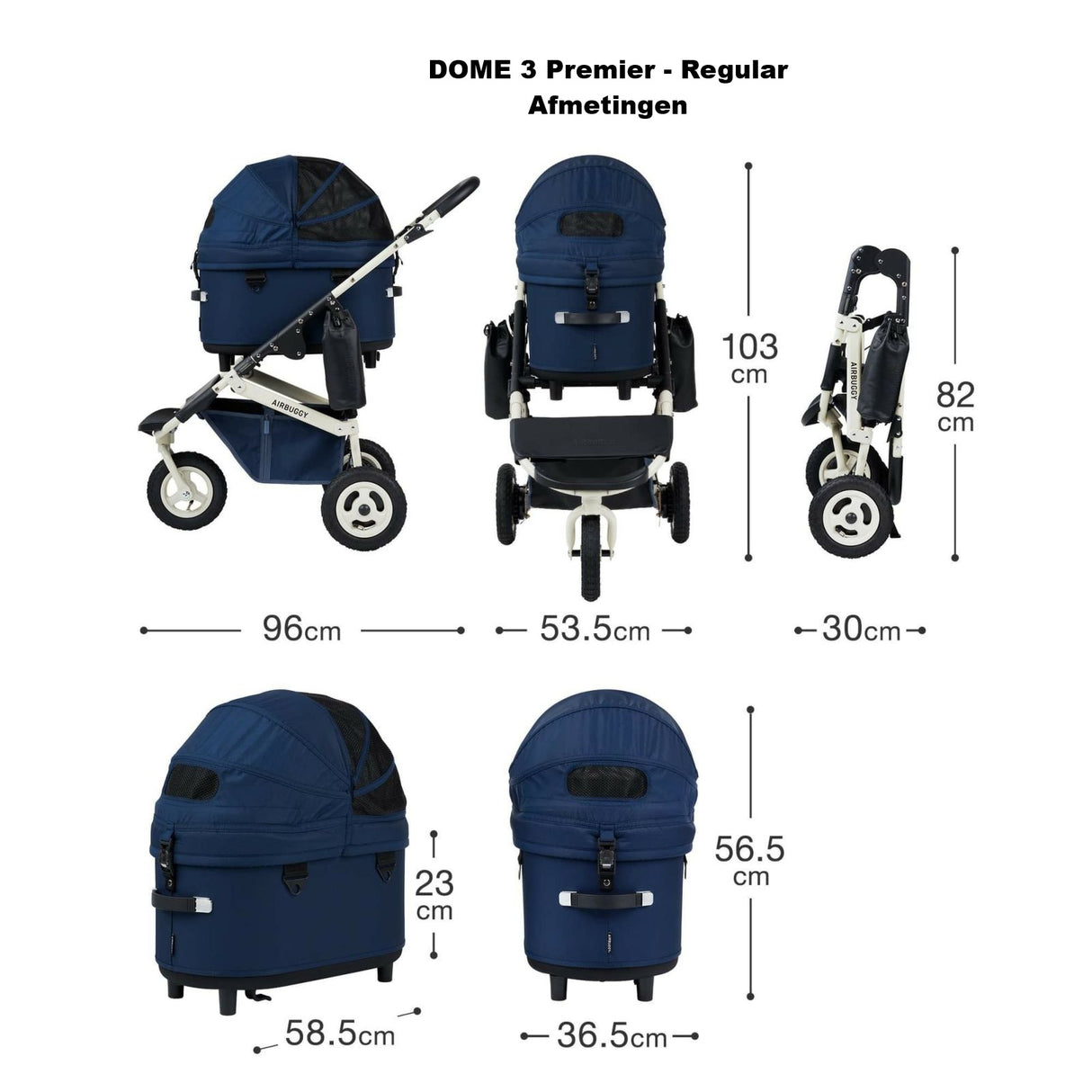 AirBuggy Dome 3 Premier Set Regular – Navy Blue - SpirePets