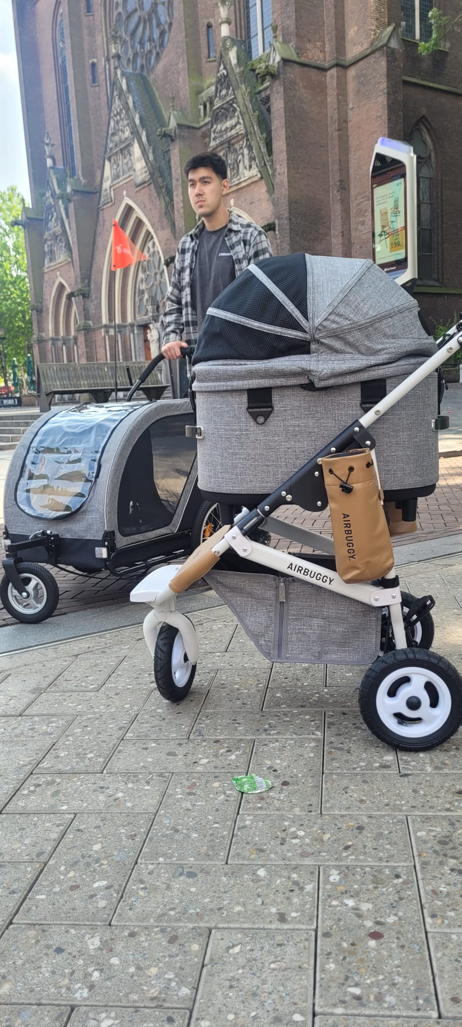 AirBuggy Dome 3 Regular - Earth Grey - hondenbuggy - SpirePets