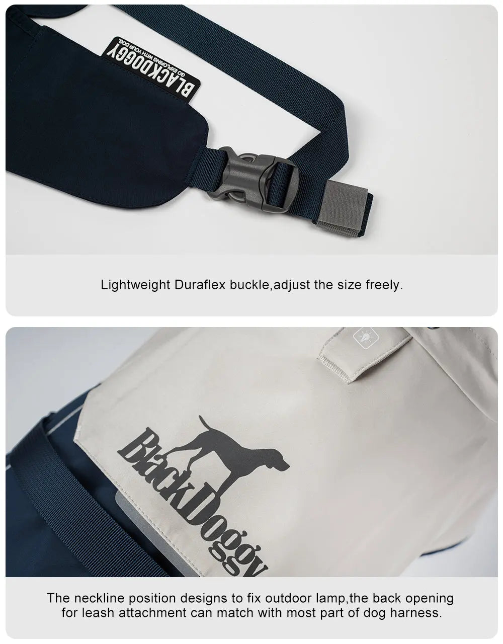 Hondenjas - hardshell materiaal - waterdicht - winddicht - lichtgewicht - blauw - maat M - SpirePets