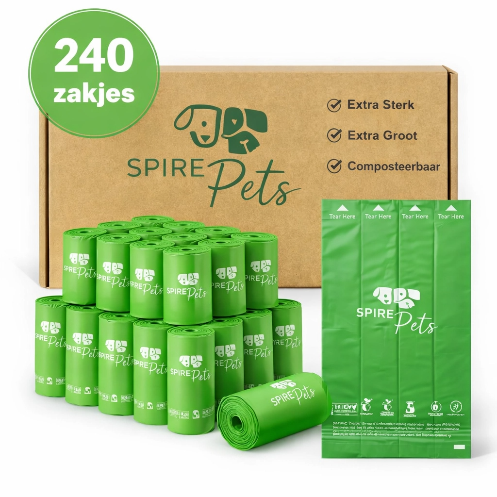 Poepzakjes Groot 100% Biologisch afbreekbaar – €0.03 per stuk