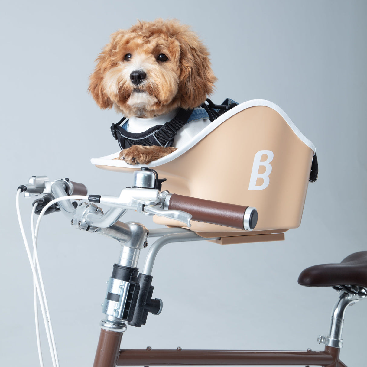 B&B Canine Copilot Crème Beige - Fietszitje voor huisdieren