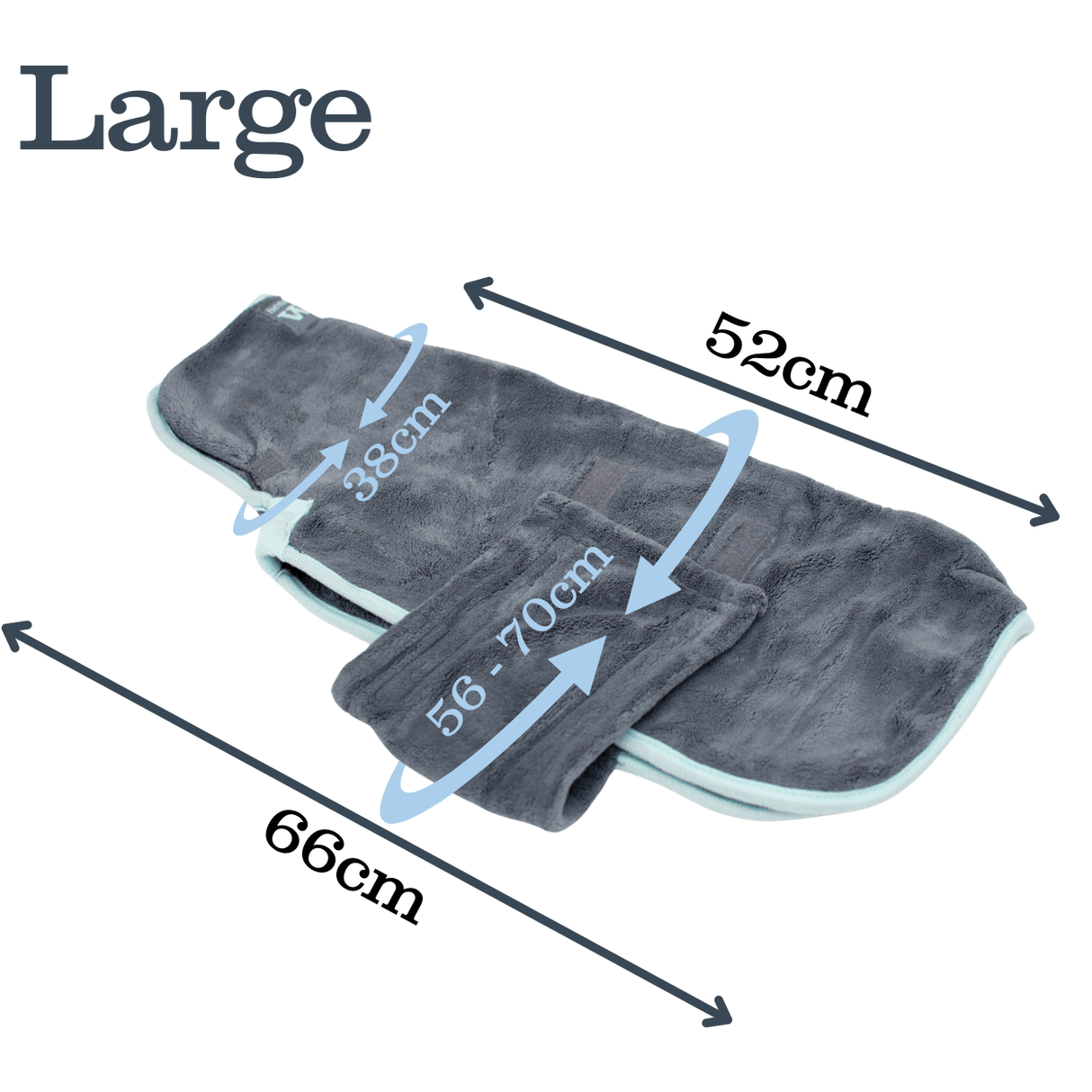 Henry Wag microvezel hondenbadjas - droogjas voor honden - Maat L - SpirePets