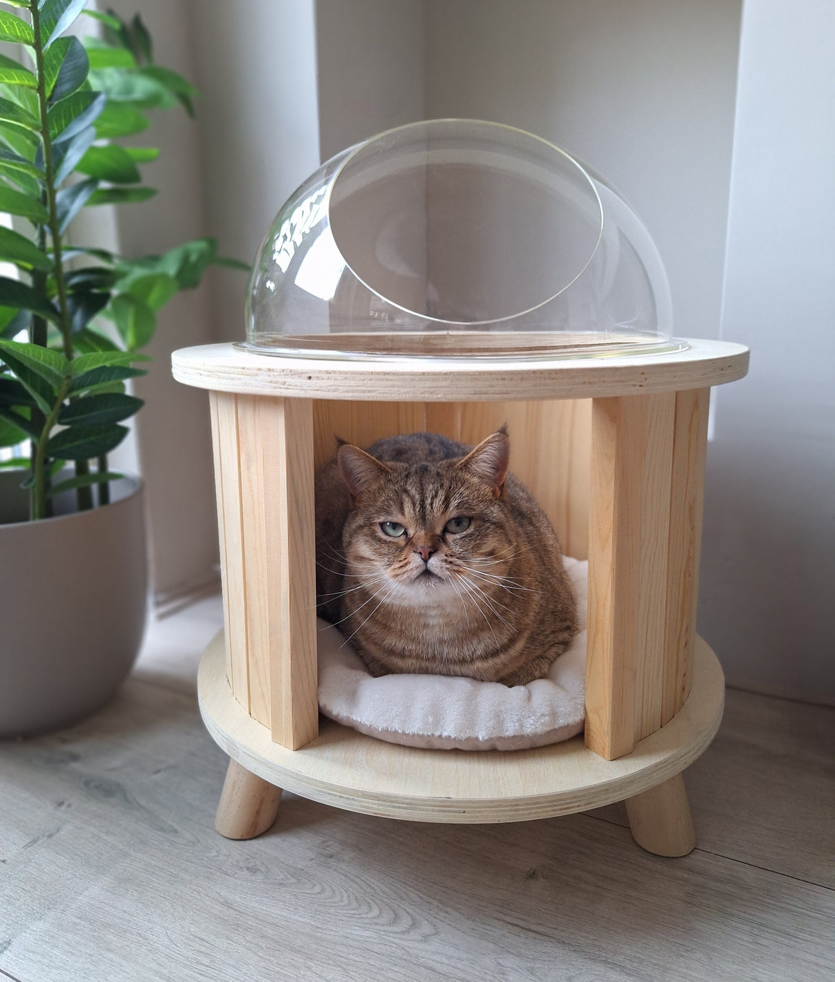 Kattenhuisje hout - Kattenmand - luxe kattenbed - SpirePets