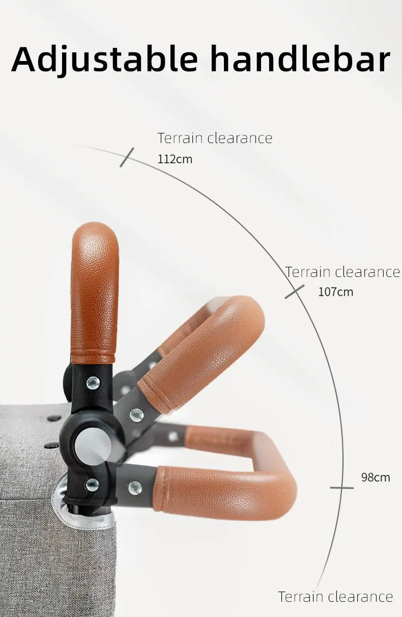 BELLO Wandelwagen voor honden - tot 2 of 3 honden mogelijk - 4-wielen - Inklapbaar - SpirePets