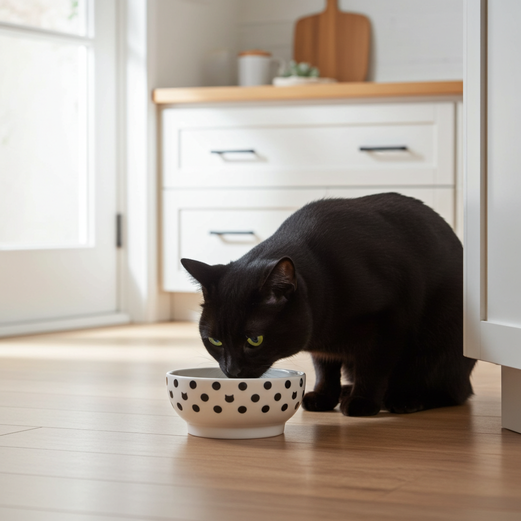 Necoichi voerbak katten - anti-mors - keramisch voerbakje