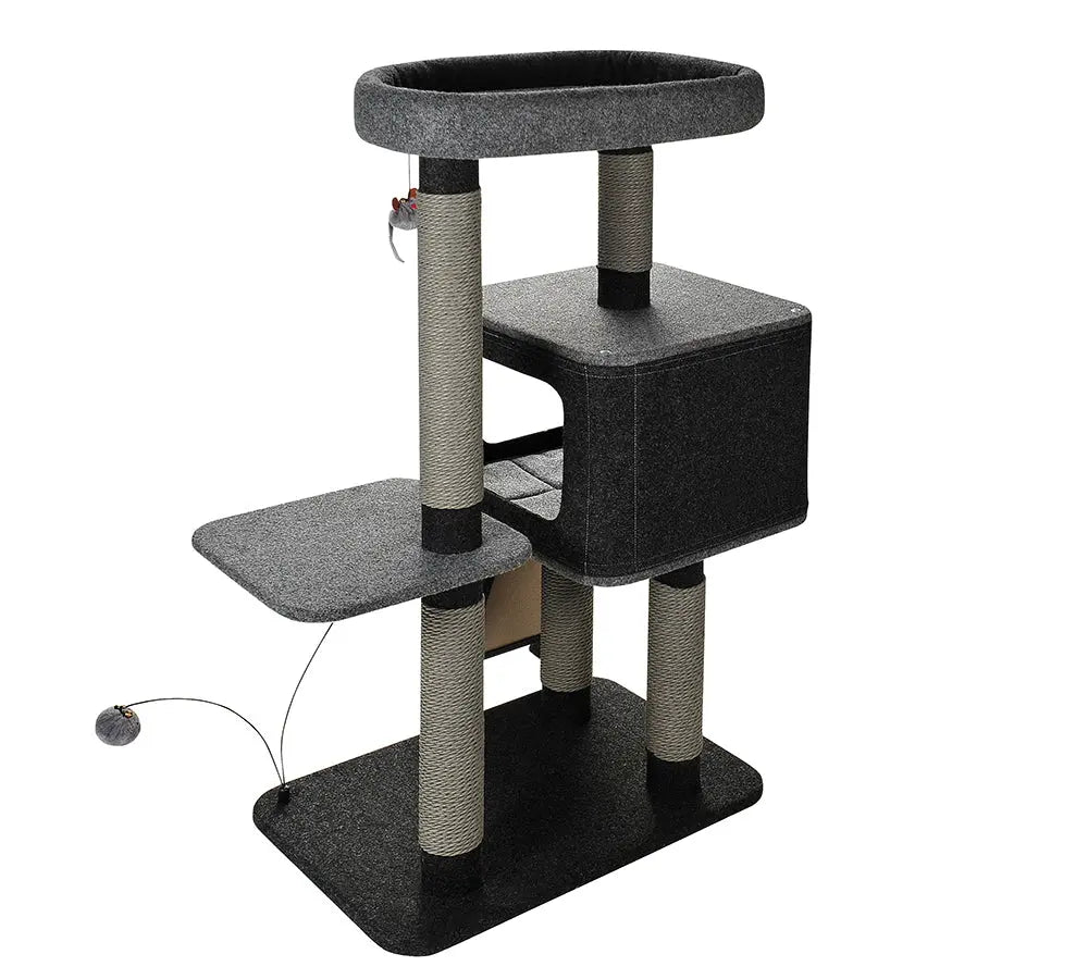 Krabpaal katten - donkergrijs - krabmeubel - krabpaal ROCKY - SpirePets