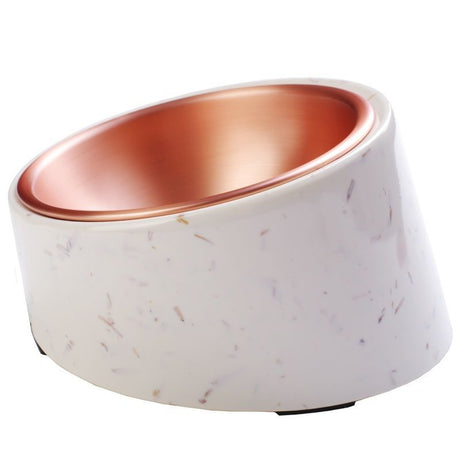 GOLD hondenvoerbak - Rosé goud RVS eetbak - M - SpirePets