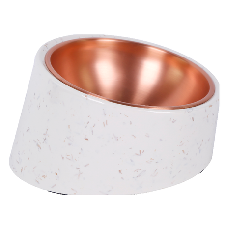 GOLD hondenvoerbak - Rosé goud RVS eetbak - M - SpirePets