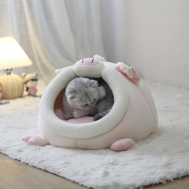 Kattenmand met Kussen – Warme Halfgesloten Kattenmand - SpirePets
