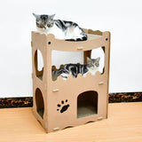 Kattenhuis - duurzaam speelhuis voor katten - SpirePets