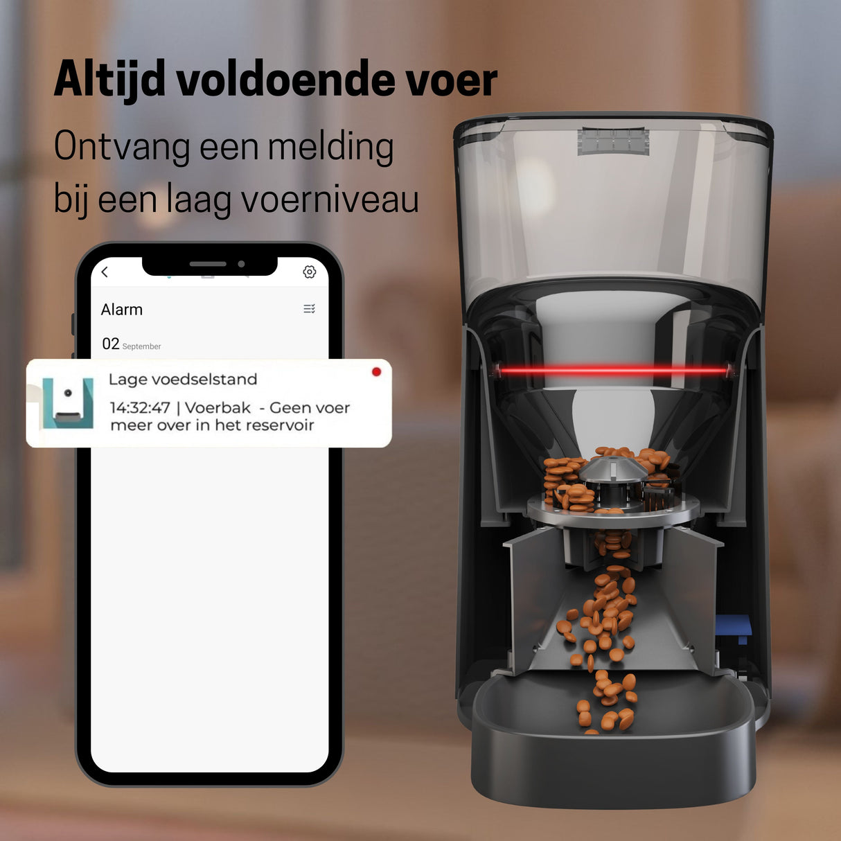 Voerautomaat met Camera en Audio Inclusief SD-Kaart - Automatische Voerbak - Zwart - SpirePets