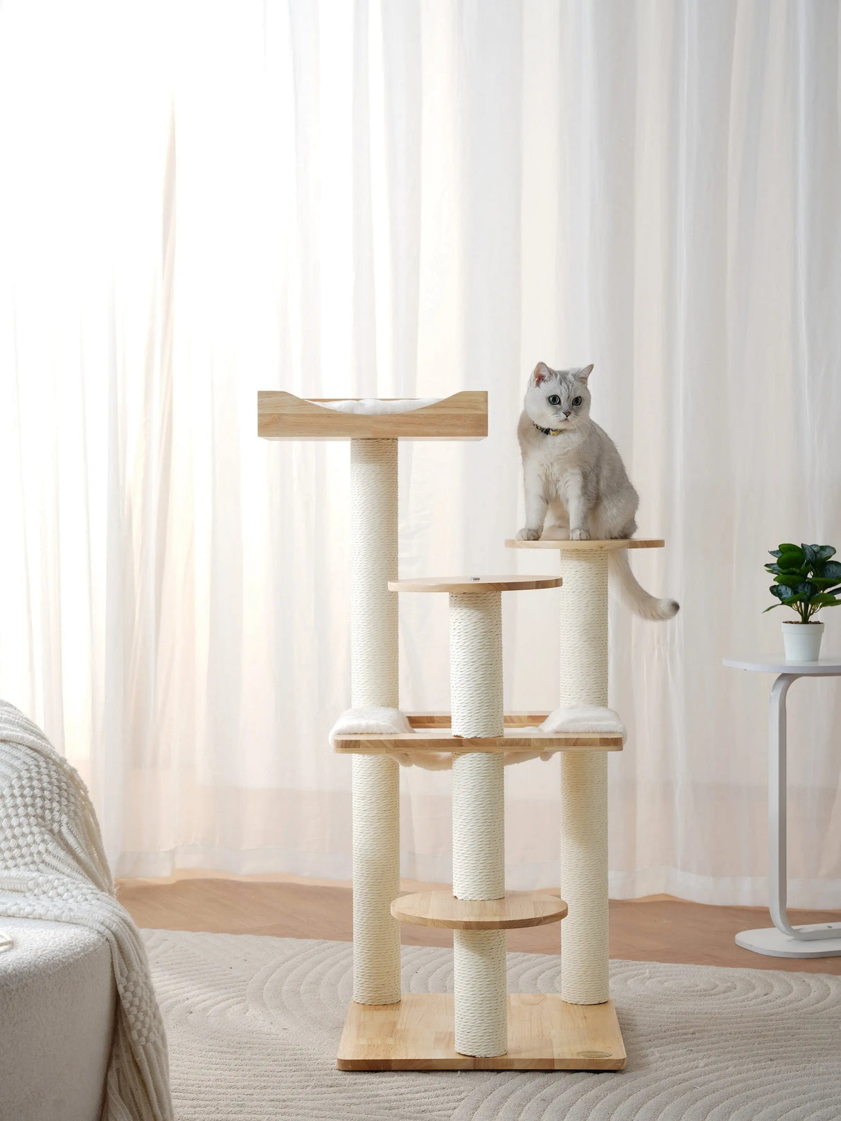 Kattenboom - krabpaal met hangmat en kattenmand - SpirePets