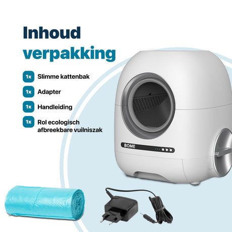 Automatische Kattenbak met Camera en App - Zelfreinigende Kattenbak BOME