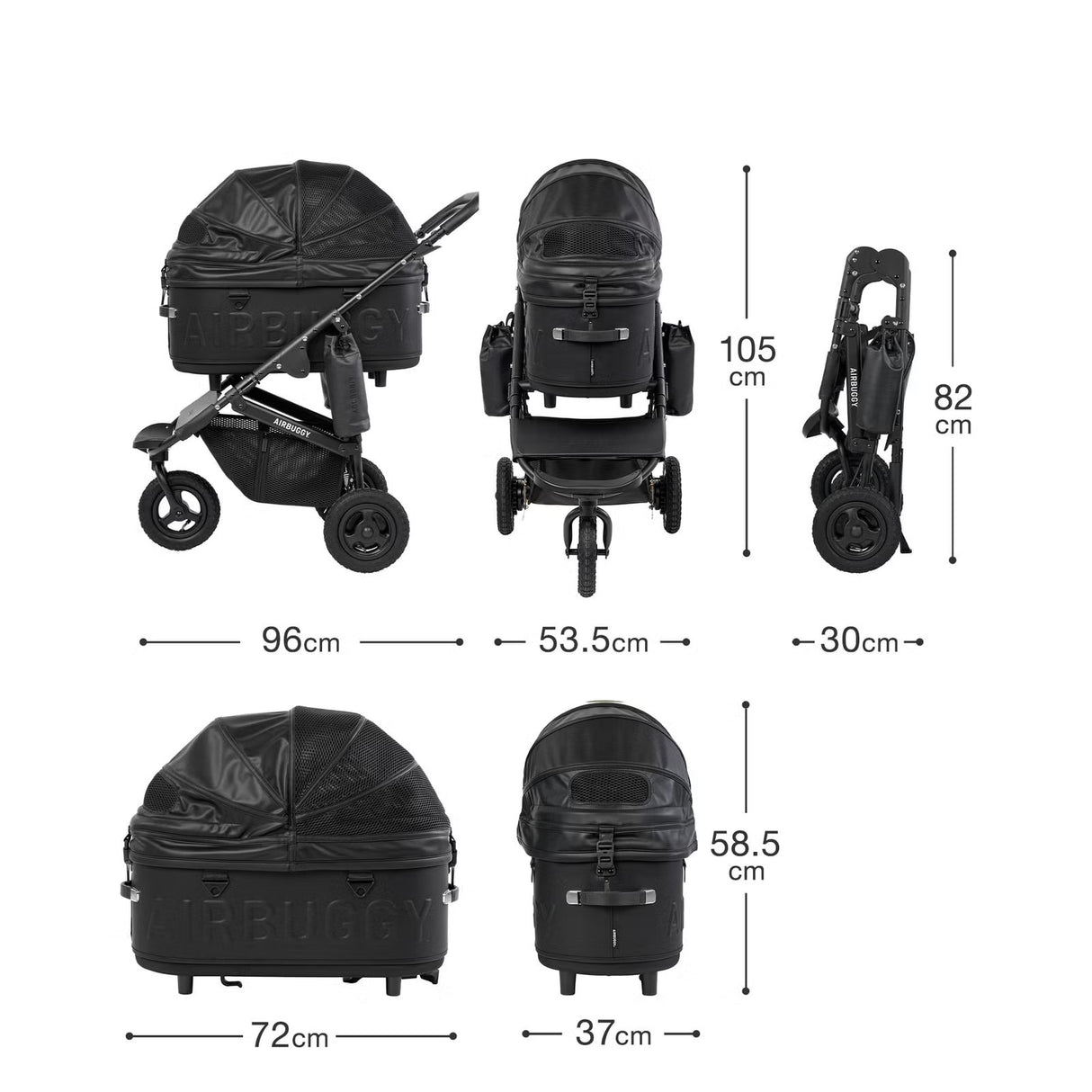 AIRBUGGY DOME3 PREMIER LARGE Si Series – Luxe Hondenbuggy