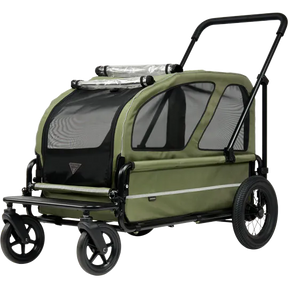 AirBuggy Carriage Set Moss Green – De Ultieme Luxe Hondenbuggy - SpirePets