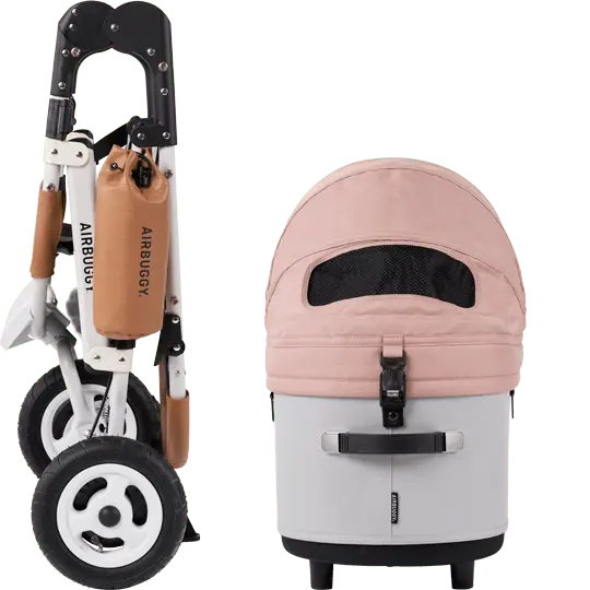 AirBuggy DOME 3 Large – Salmon Berry Luxe wandelwagen - SpirePets