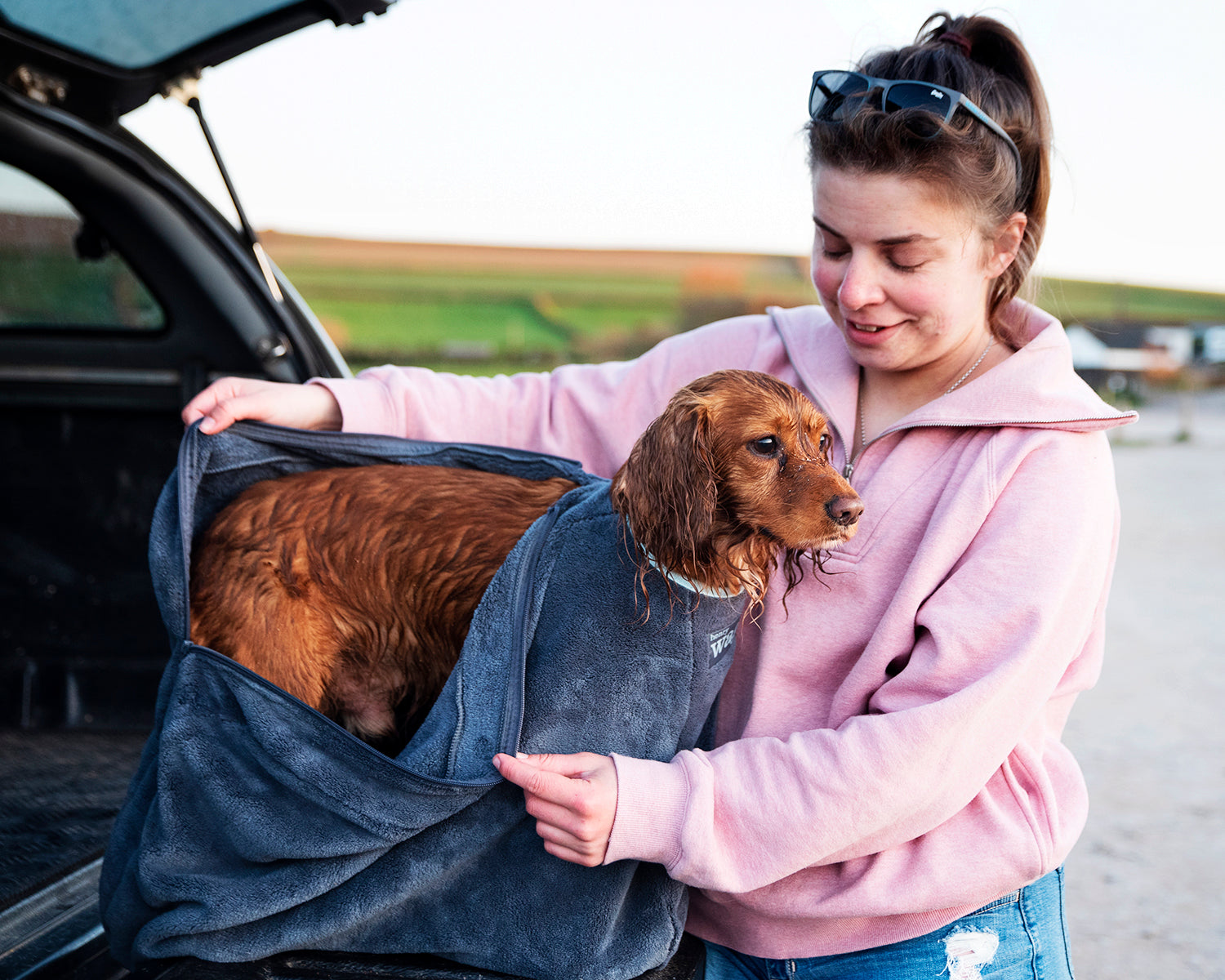 Henry Wag honden droogzak - microvezel - Maat M - SpirePets