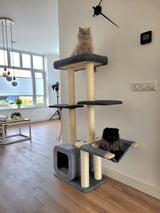 Katten krabpaal Candy - klimboom - grijs - SpirePets