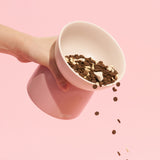 Verhoogde kattenvoerbak - keramische voerbak kat - roze - SpirePets