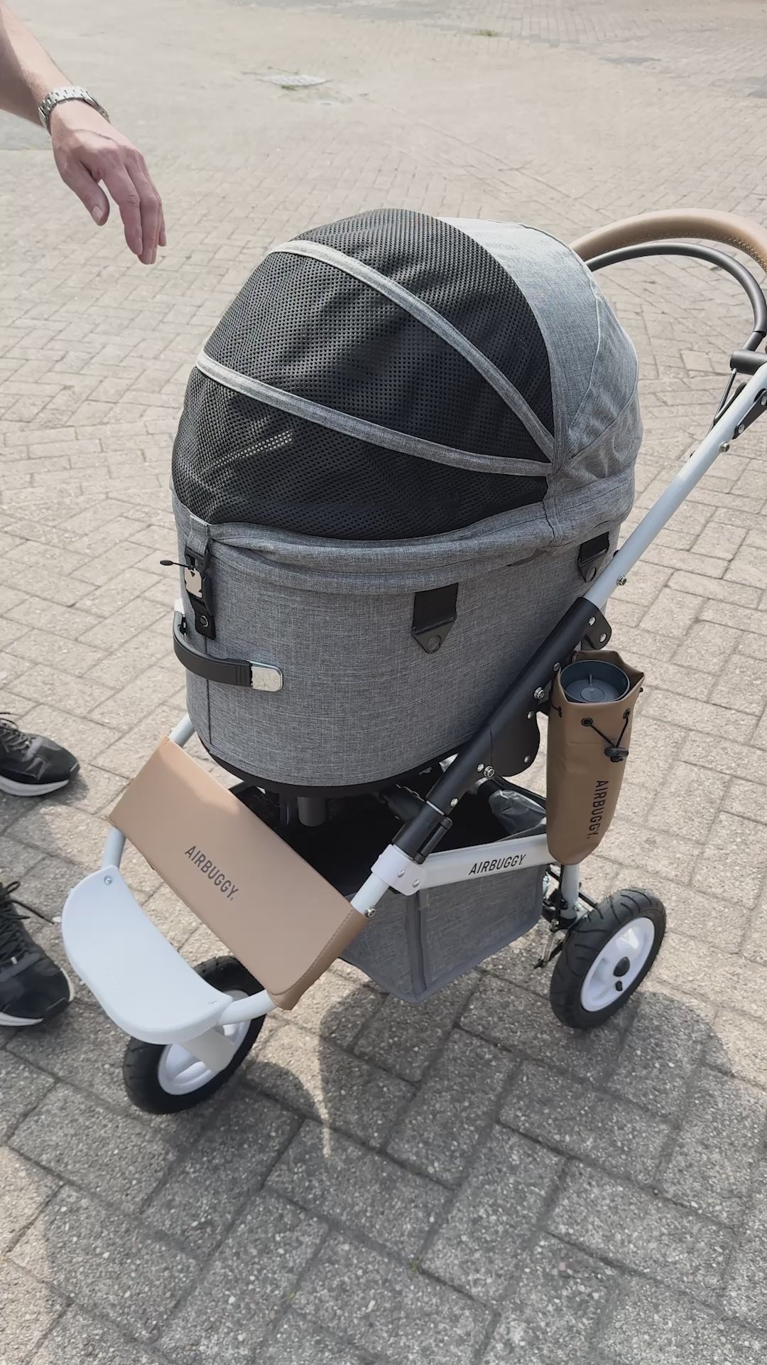AirBuggy Dome 3 Regular - Earth Grey - hondenbuggy